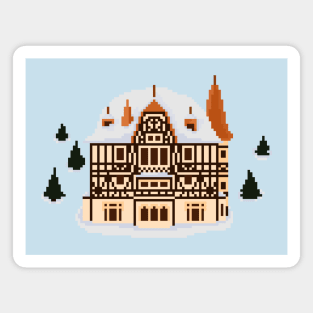 Villa Cassel Swiss Castle pixel art Magnet